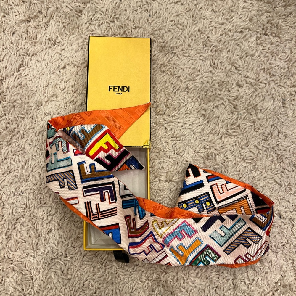 Fendi Fun Silk Wrappy Scarf